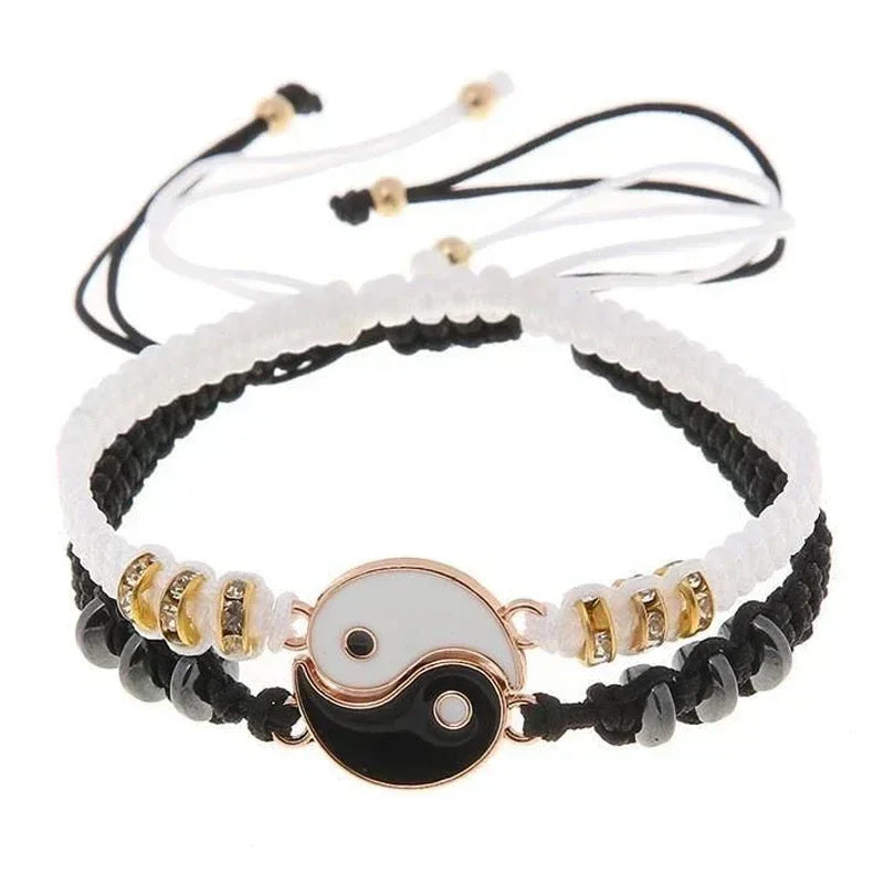 Handmade Yin Yang Bracelets for Couples – Tai Chi Symbol of Balance & Love | Adjustable & Stylish