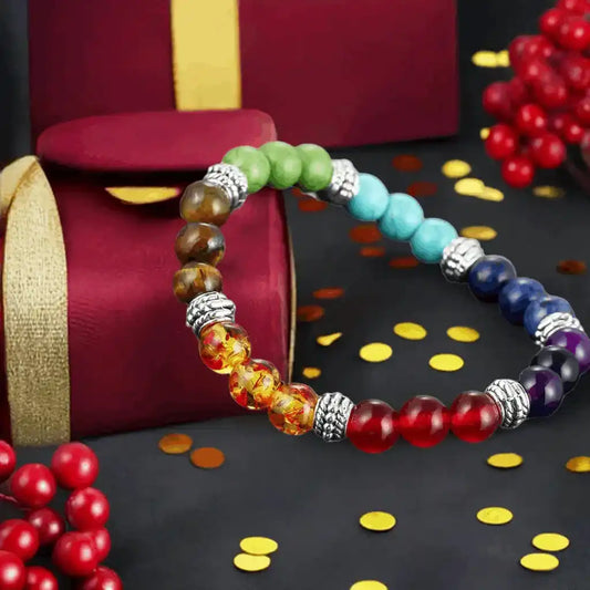 7 Chakra Bracelet Beads Natural Stone Healing Balance Yoga Buddha Prayer Reiki Adjustable Bracelets & Bangles Women Men Jewelry