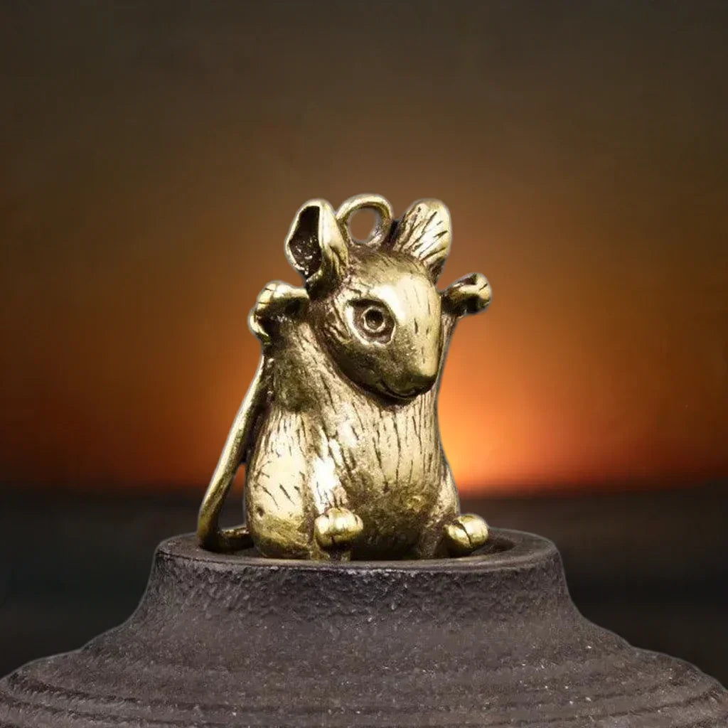 12 Tanda Zodiak Haiwan Feng Shui Hiasan Vintaj Loyang Stereoscopic Patung Naga Kekayaan Kemakmuran Loket Gaya Cina