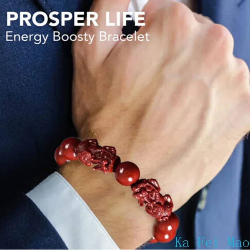 Feng Shui Pixiu Bracelet – Red Cinnabar Lucky Charm for Wealth & Protection