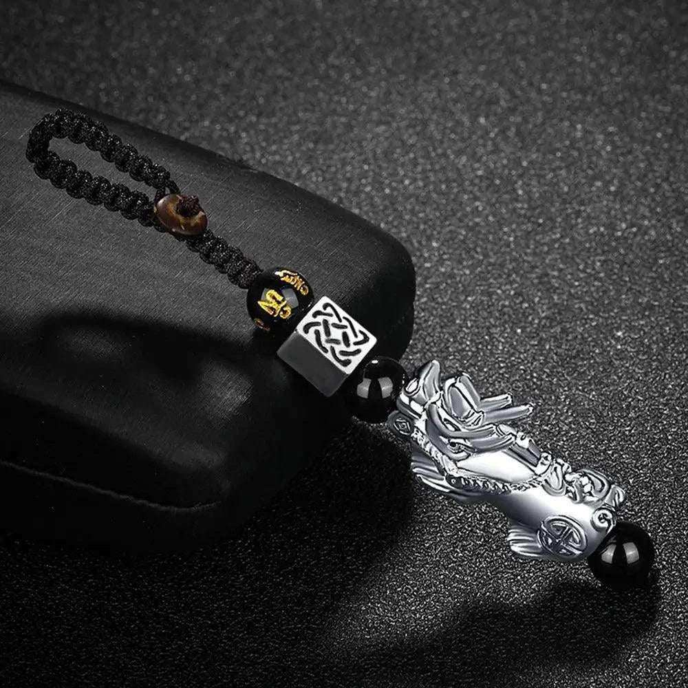 Chinese Pixiu Feng Shui Wealth Charm Keychain Pendant D