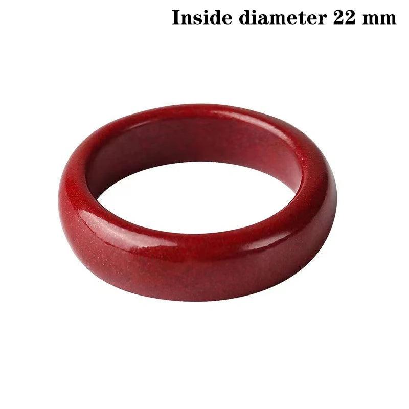 22 1Pcs FengShui Cinnabar Ring, Symbol Lucky Wealth Amulet Jewelry Gifts Chinese Amulet Talismans Gift Exorcise Evil Spirits