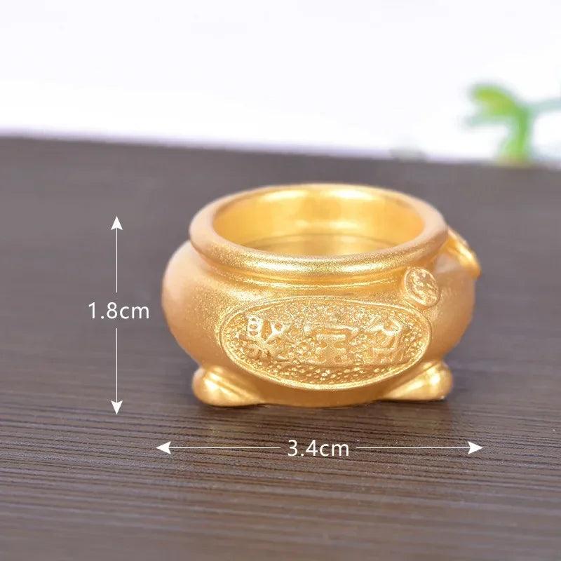 Gold Feng Shui Prosperity Money Tree Ornament for Spring Festival Home Decor