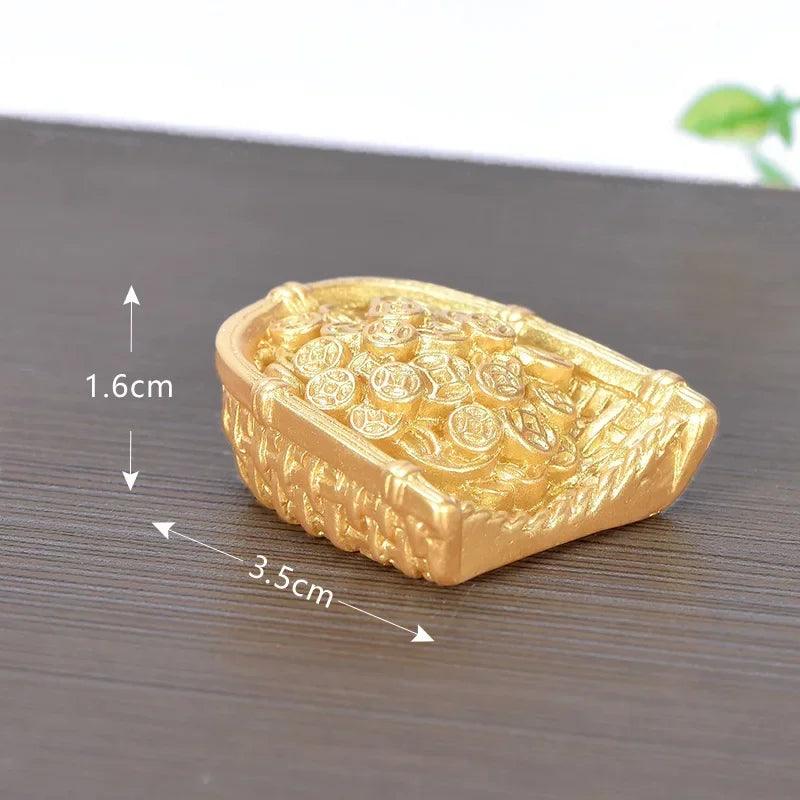 Gold Feng Shui Prosperity Money Tree Ornament for Spring Festival Home Decor