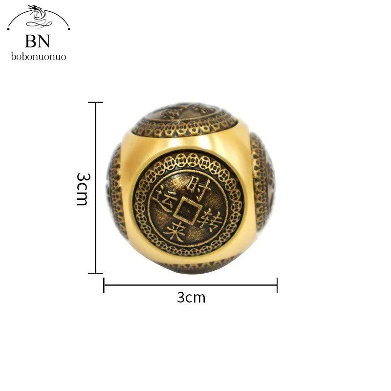 Six-faced Four-89g Six-faced Four blessing luck money Fidget Spinner EDC Copper Stress Relief Cube Decompression Cube Adult Antistress Fidget Toys