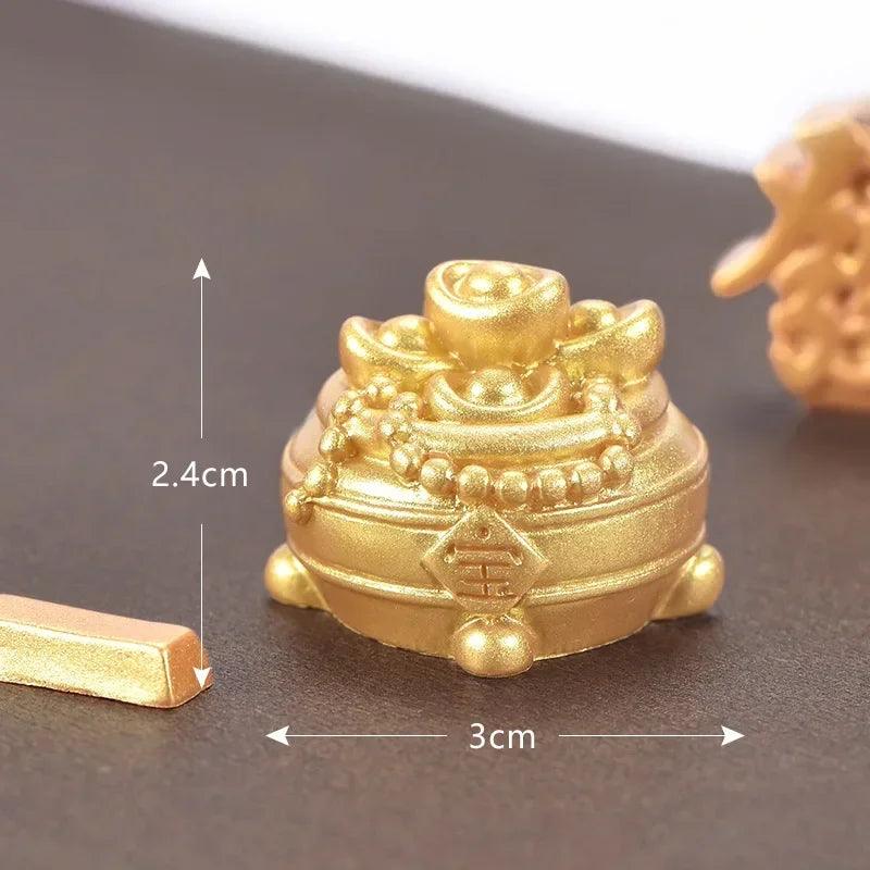 Gold Feng Shui Prosperity Money Tree Ornament for Spring Festival Home Decor