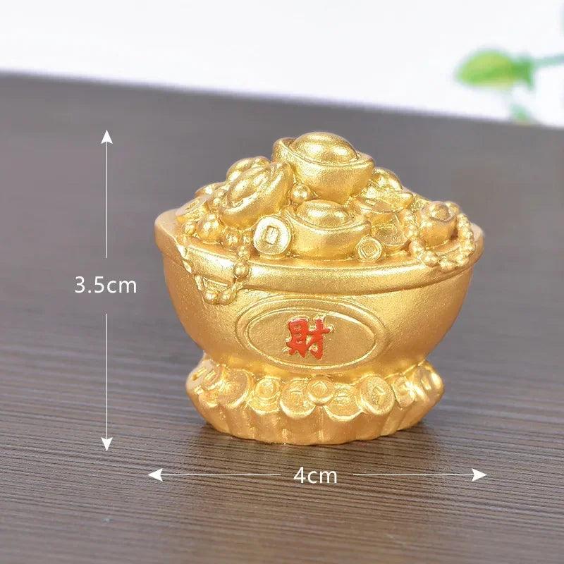 Gold Feng Shui Prosperity Money Tree Ornament for Spring Festival Home Decor