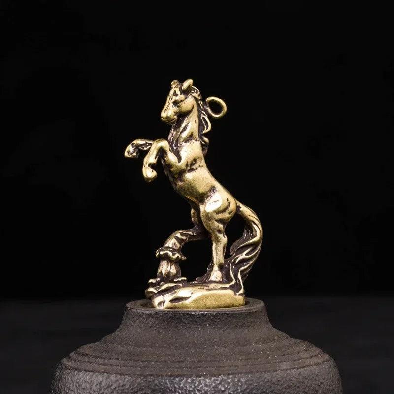 12 Zodiac Signs Animal Feng Shui Vintage Decoration Brass Stereoscopic Dragon Statue Wealth Prosperity Chinese Style Pendant