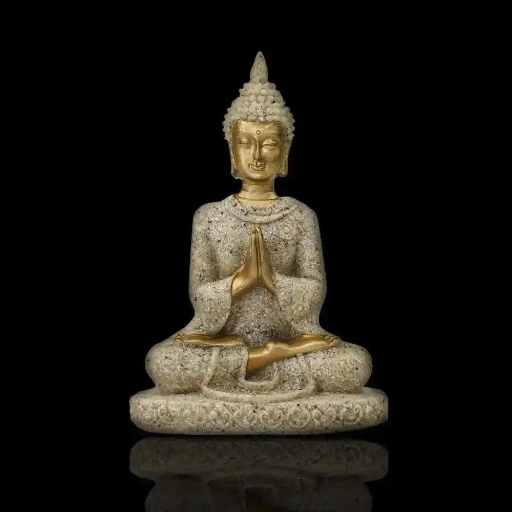 Mini Buddha Statue – Thai Sandstone Feng Shui Sculpture for Calm & Balance