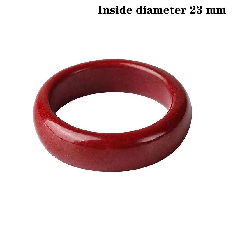 23 1Pcs FengShui Cinnabar Ring, Symbol Lucky Wealth Amulet Jewelry Gifts Chinese Amulet Talismans Gift Exorcise Evil Spirits