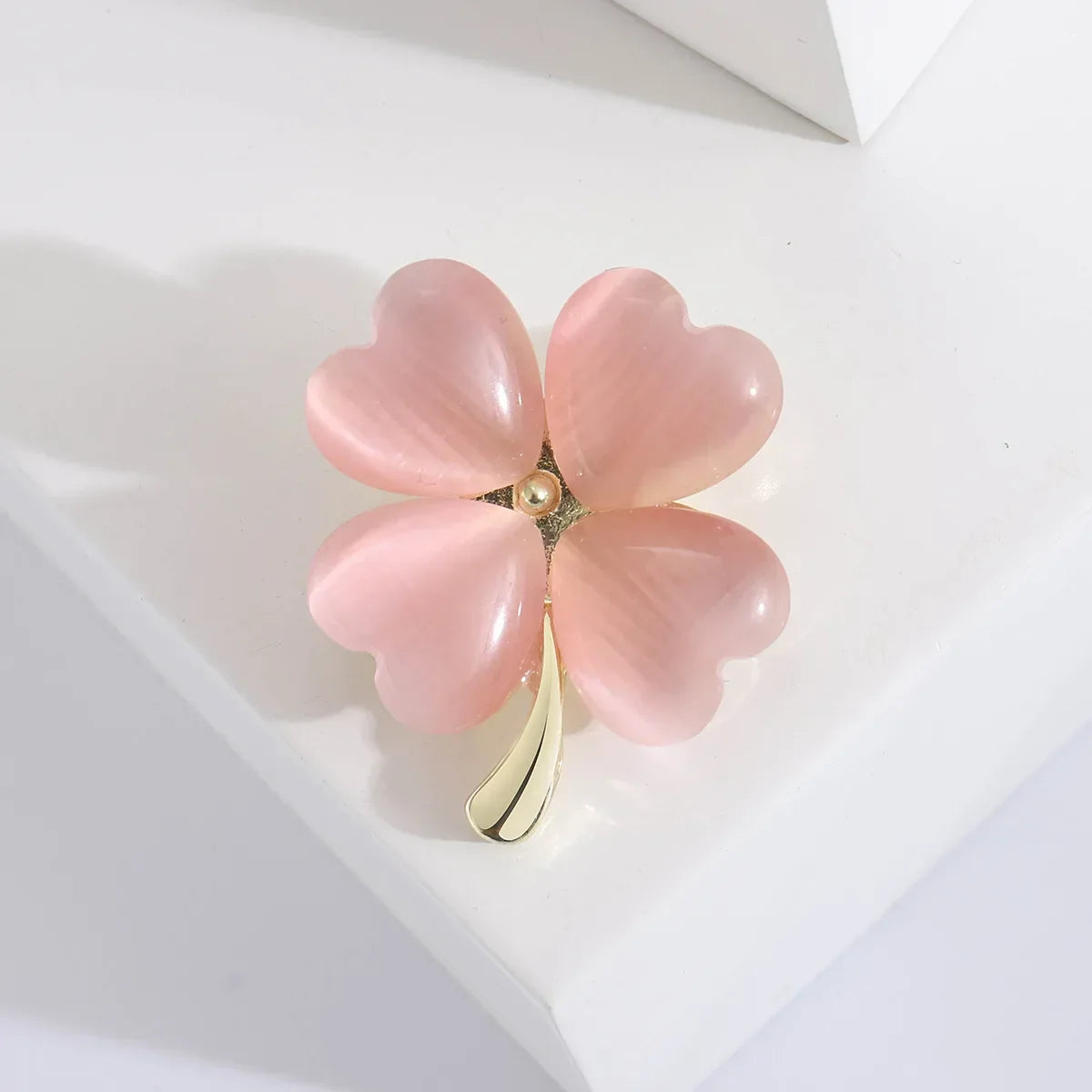 Feng Shui Crystal Brooch – Floral Pin for Good Luck, Prosperity & Style MM-BR-2947-PK