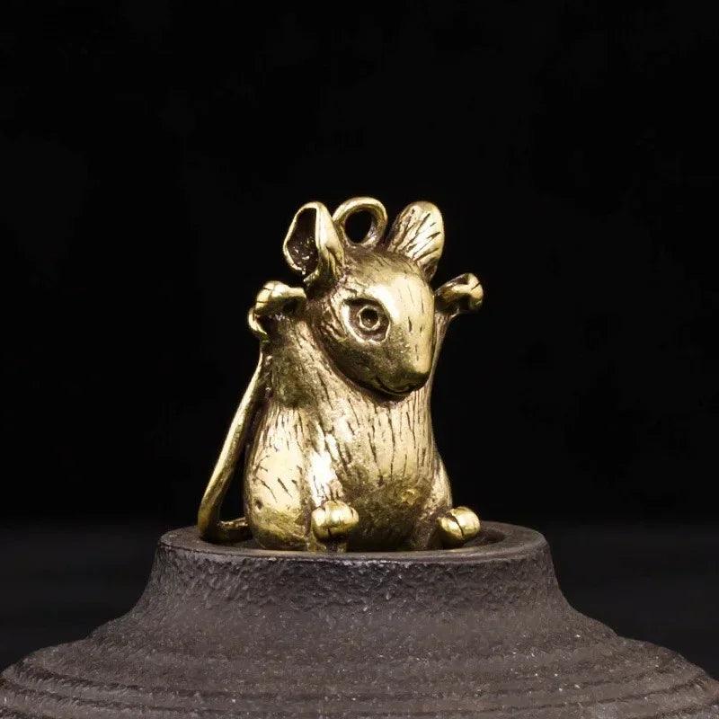 12 Zodiac Signs Animal Feng Shui Vintage Decoration Brass Stereoscopic Dragon Statue Wealth Prosperity Chinese Style Pendant