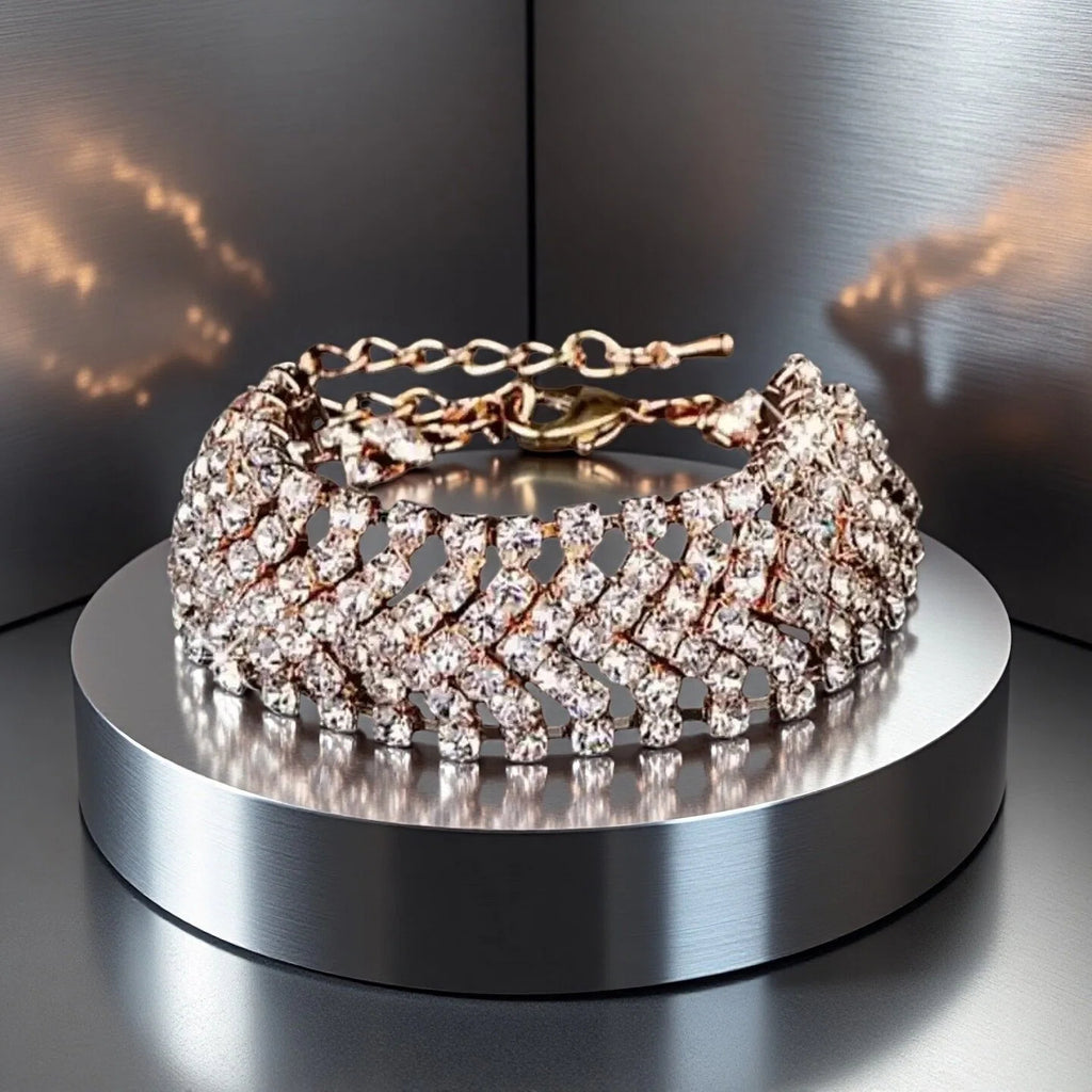 women's Bracelet Elegant Rhinestone Crystal Chain Female Jewelry Accessories