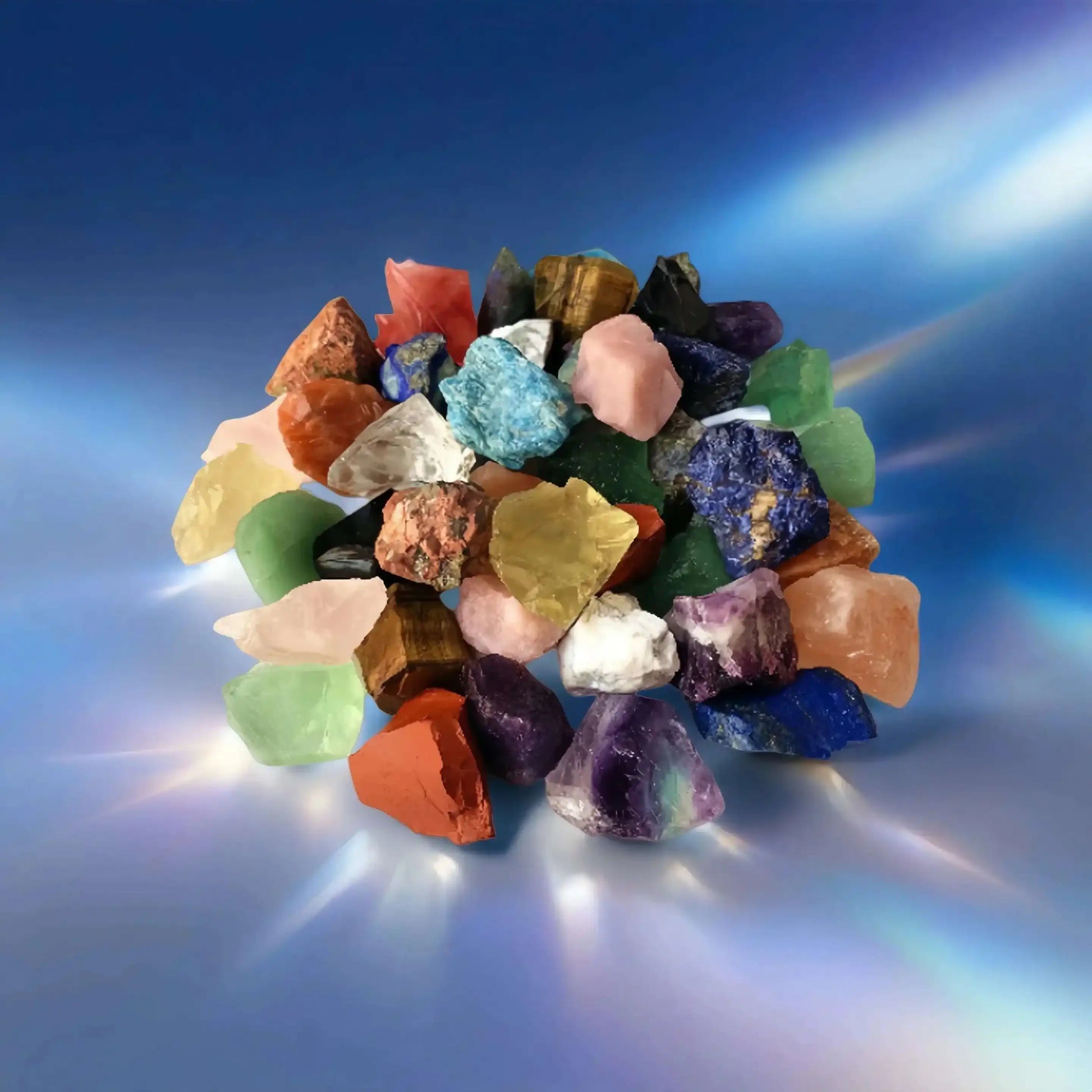 Large Mixed Natural Crystal Stones – Feng Shui Raw Gemstone Collection for Energy Healing & Home Decor | Assorted Rough Crystals Gift Set