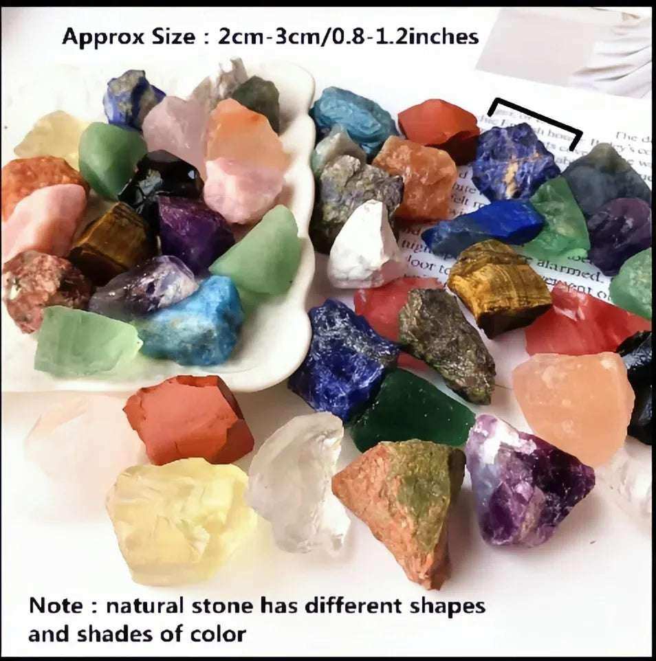 Large Mixed Natural Crystal Stones – Feng Shui Raw Gemstone Collection for Energy Healing & Home Decor | Assorted Rough Crystals Gift Set