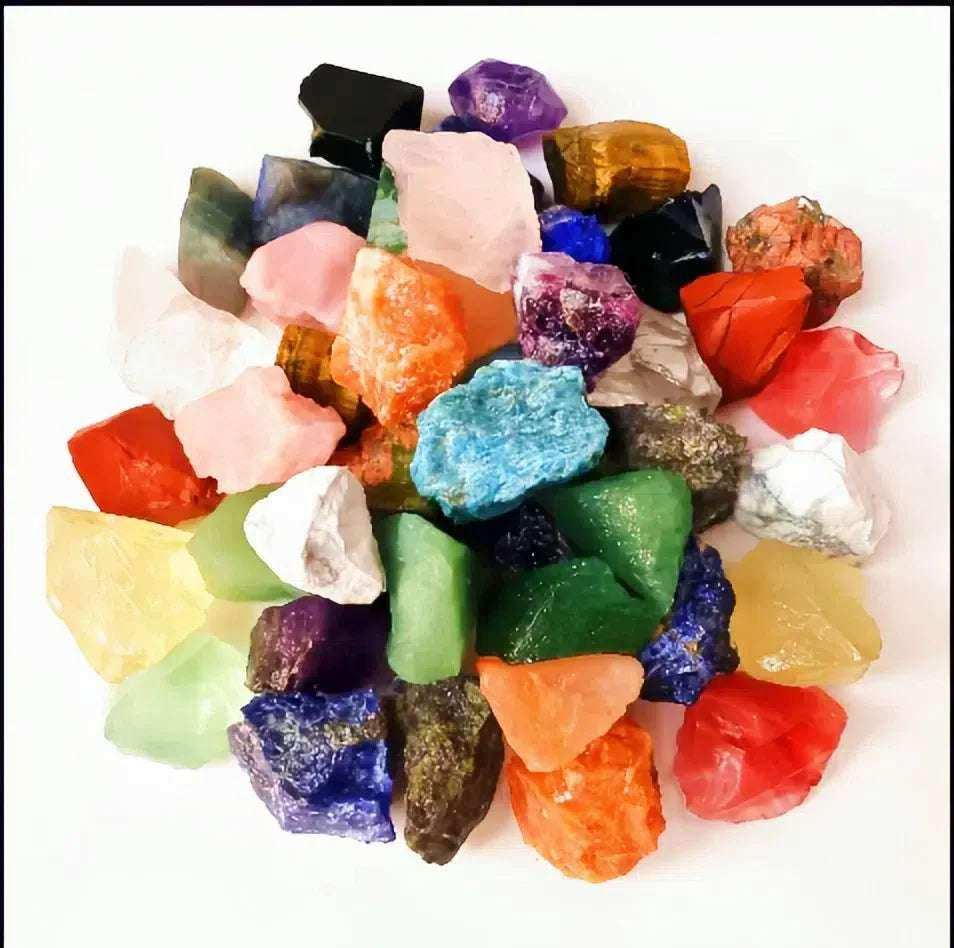 Large Mixed Natural Crystal Stones – Feng Shui Raw Gemstone Collection for Energy Healing & Home Decor | Assorted Rough Crystals Gift Set