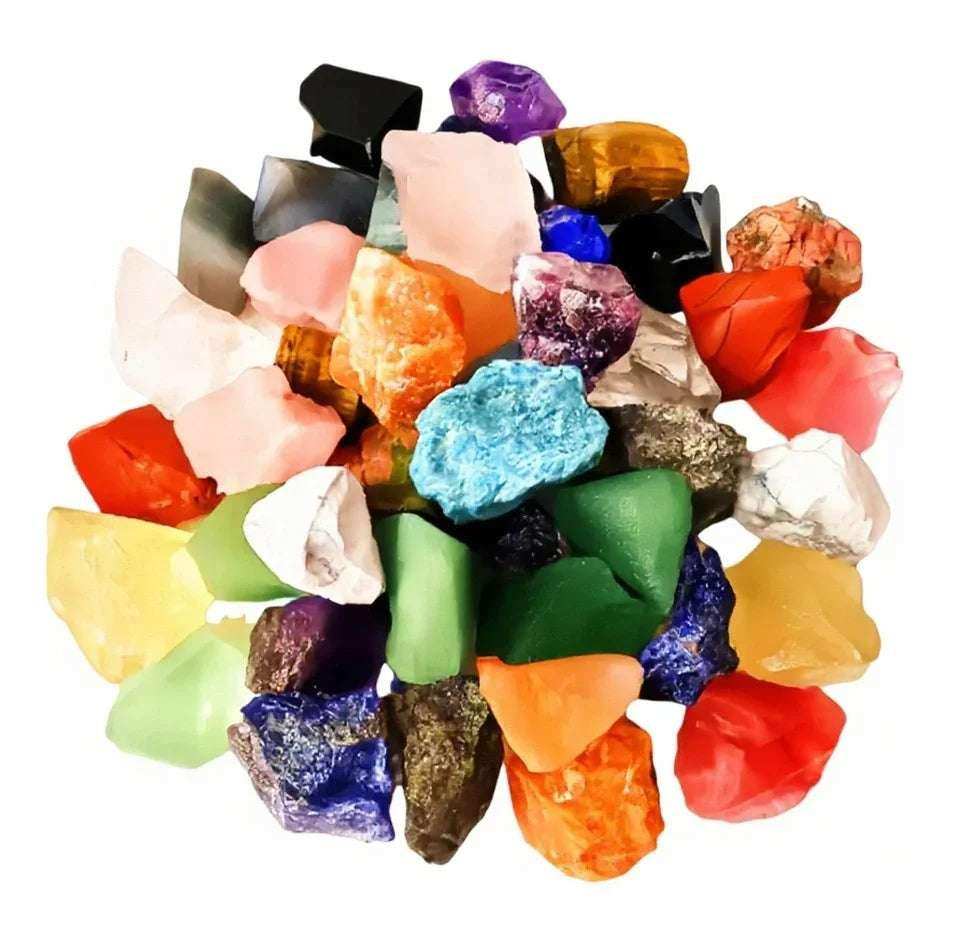 Large Mixed Natural Crystal Stones – Feng Shui Raw Gemstone Collection for Energy Healing & Home Decor | Assorted Rough Crystals Gift Set