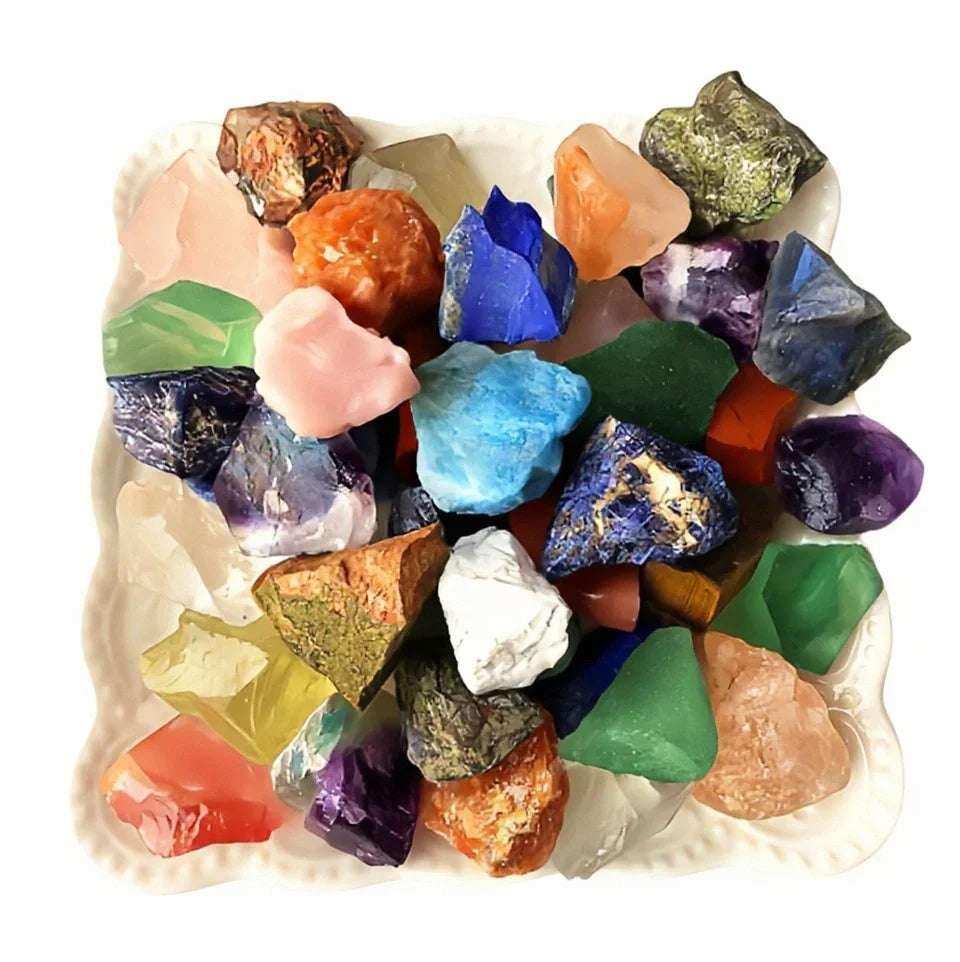 Large Mixed Natural Crystal Stones – Feng Shui Raw Gemstone Collection for Energy Healing & Home Decor | Assorted Rough Crystals Gift Set