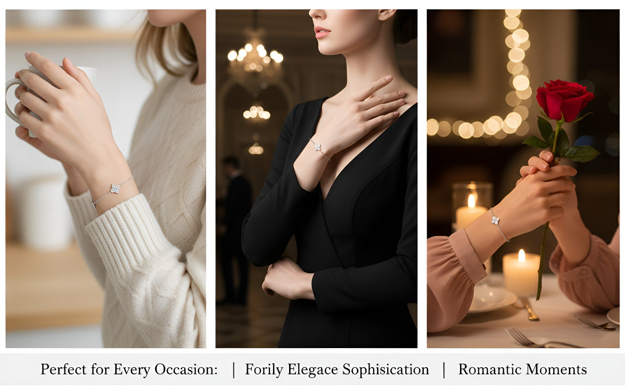 925 Sterling Silver Crystal Flower Bracelet for Women Girls New Personality Korean Chain Fashion Jewelry Accessories Party Gifts