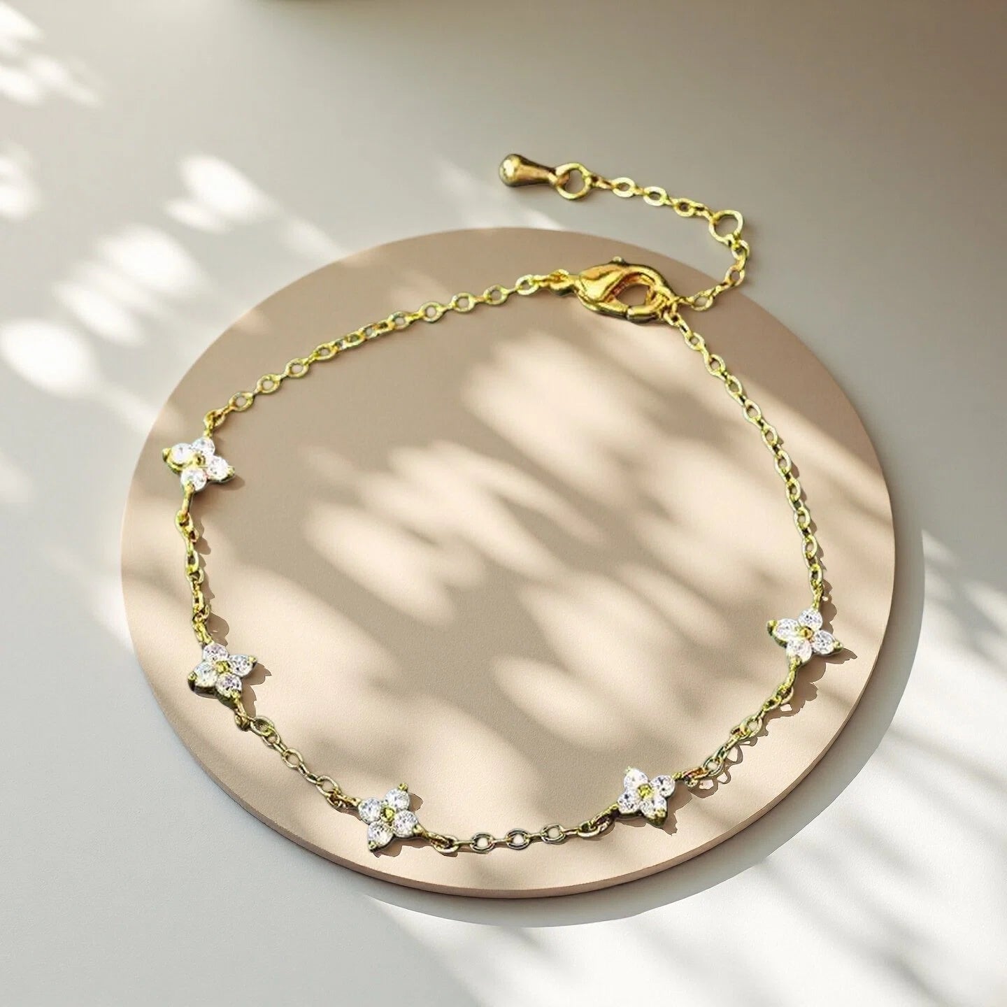 925 Sterling Silver Crystal Flower Bracelet for Women Girls New Personality Korean Chain Fashion Jewelry Accessories Party Gifts