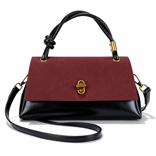 Suede & Leather Vintage Hobo Bag – Women’s Handbag & Crossbody, Perfect for Business & Casual