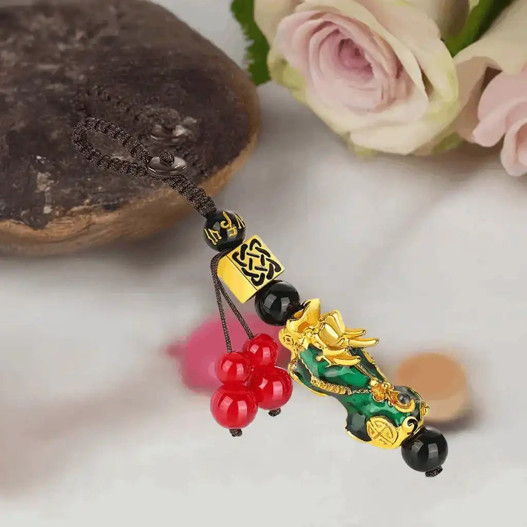 Chinese Pixiu Feng Shui Wealth Charm Keychain Pendant