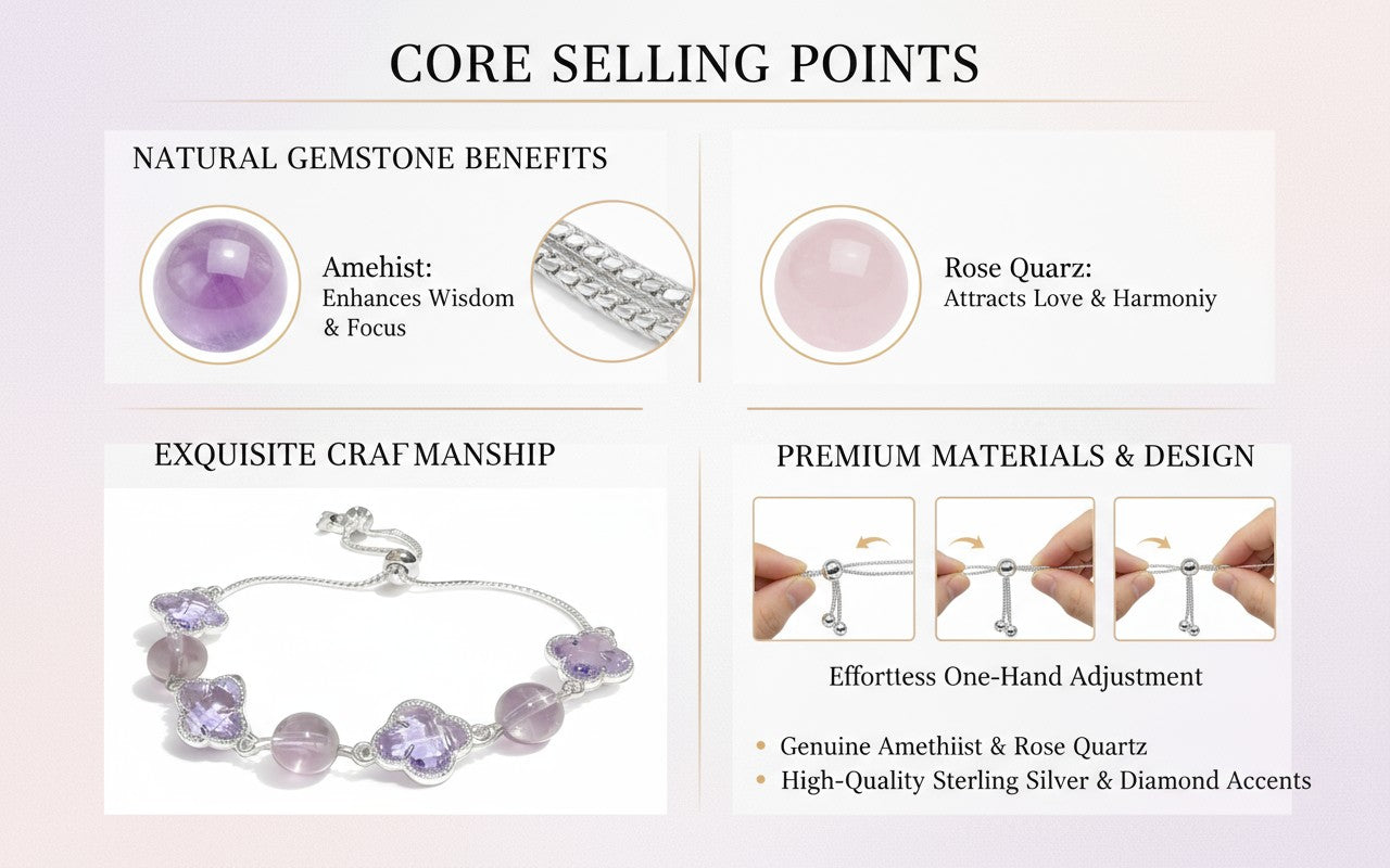 Crystal Flower Adjustable Bracelet Fashionable And Exquisite Wristband Light Luxury High-end Elegant Jewelry