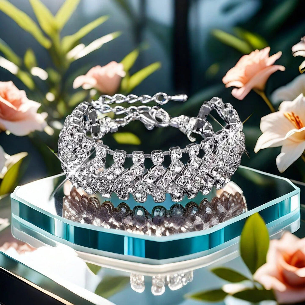 women's Bracelet Elegant Rhinestone Crystal Chain Female Jewelry Accessories