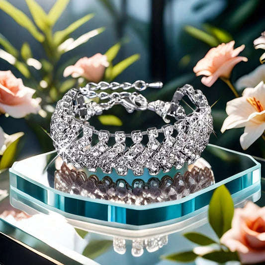 women's Bracelet Elegant Rhinestone Crystal Chain Female Jewelry Accessories