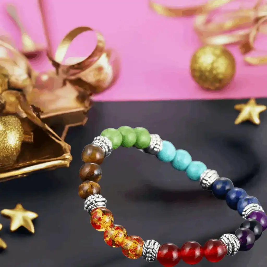 7 Chakra Bracelet Beads Natural Stone Healing Balance Yoga Buddha Prayer Reiki Adjustable Bracelets & Bangles Women Men Jewelry