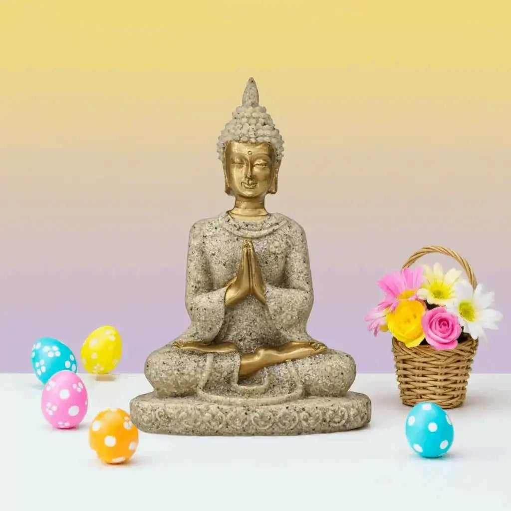 Mini Buddha Statue – Thai Sandstone Feng Shui Sculpture for Calm & Balance