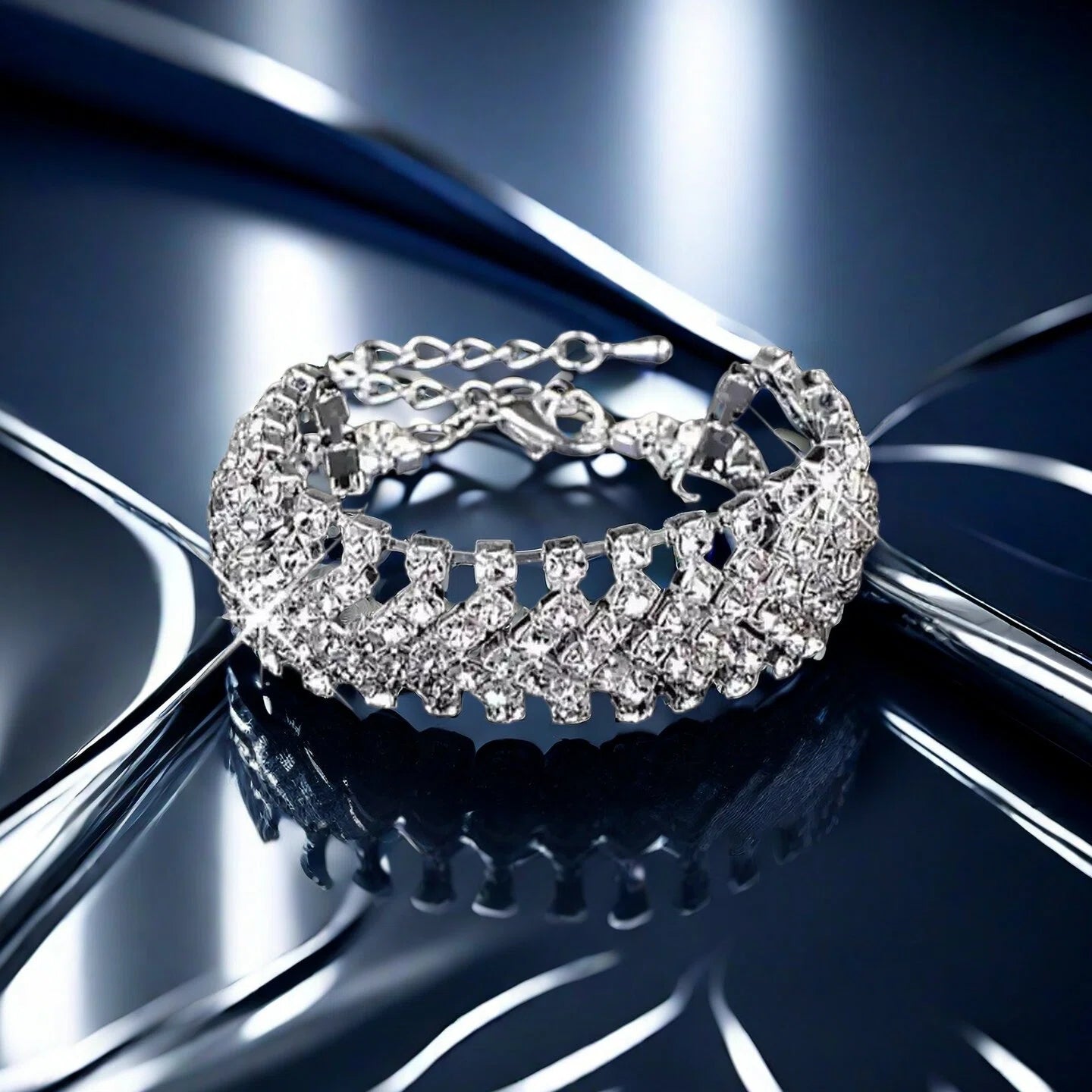 women's Bracelet Elegant Rhinestone Crystal Chain Female Jewelry Accessories