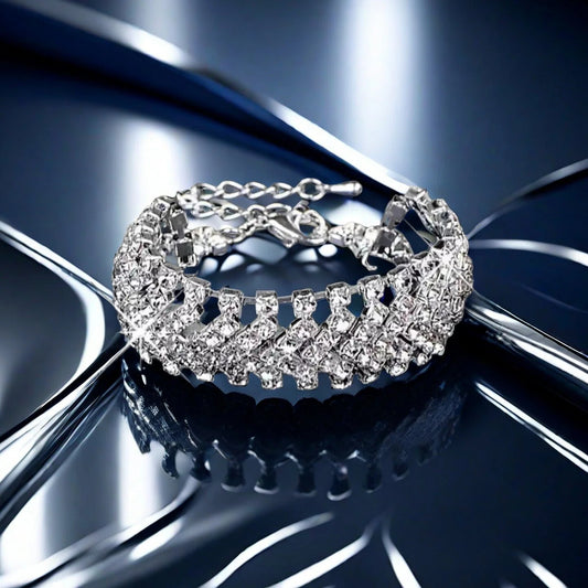 women's Bracelet Elegant Rhinestone Crystal Chain Female Jewelry Accessories