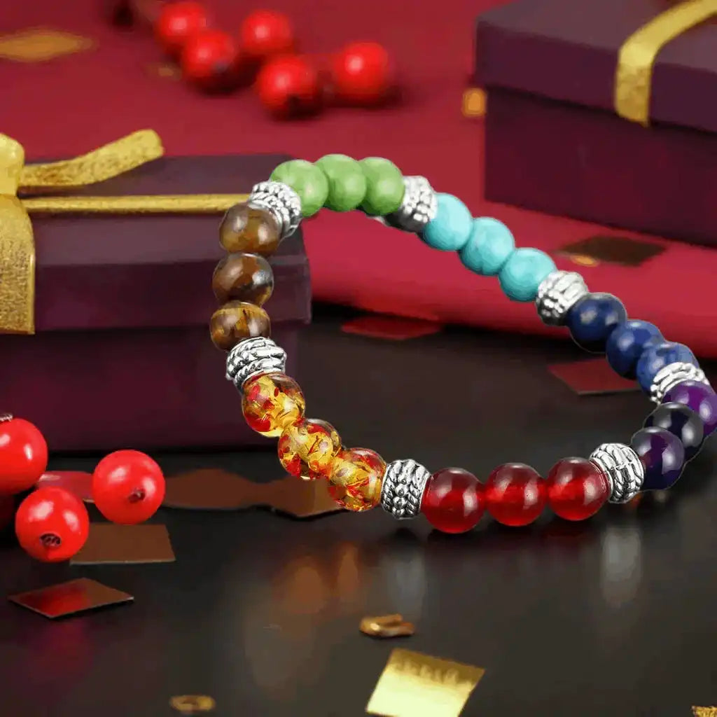 7 Chakra Bracelet Beads Natural Stone Healing Balance Yoga Buddha Prayer Reiki Adjustable Bracelets & Bangles Women Men Jewelry