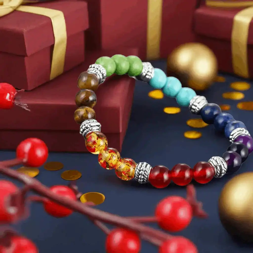 7 Chakra Bracelet Beads Natural Stone Healing Balance Yoga Buddha Prayer Reiki Adjustable Bracelets & Bangles Women Men Jewelry