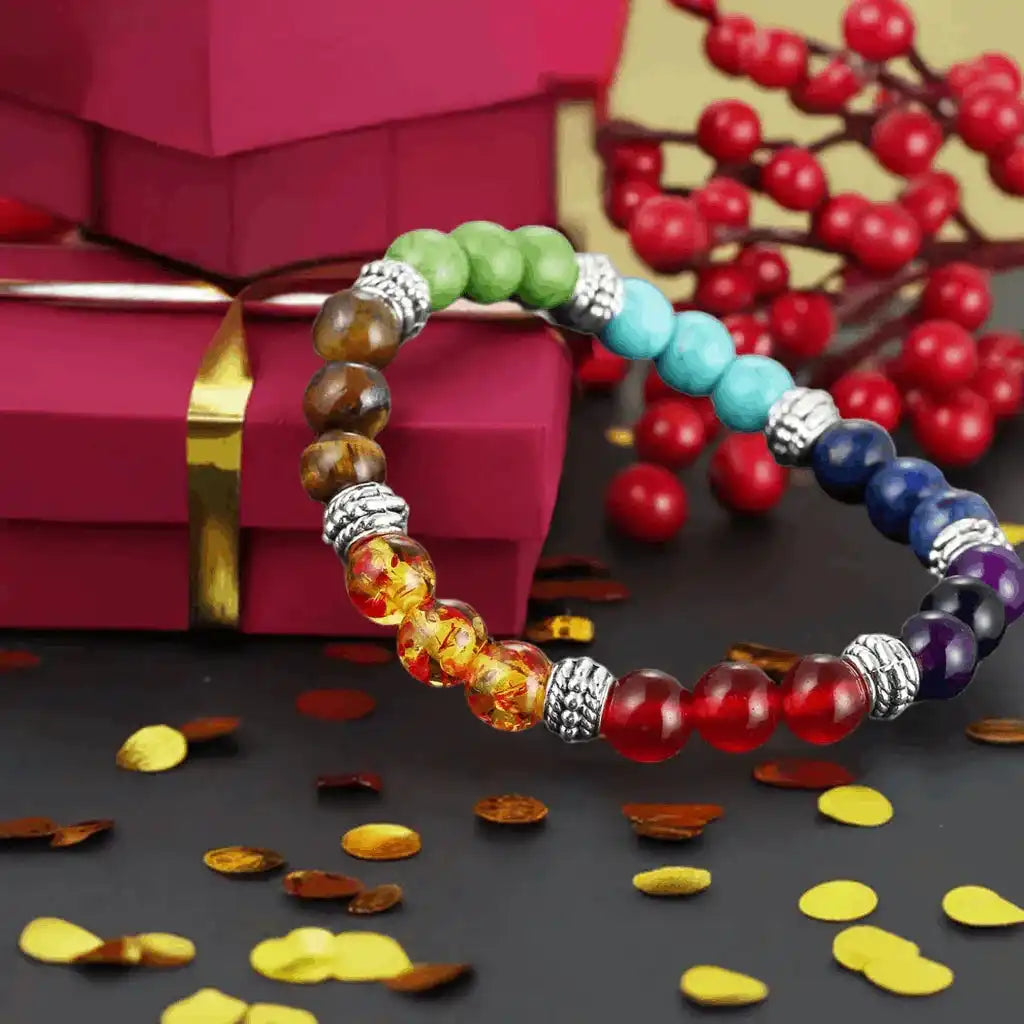 7 Chakra Bracelet Beads Natural Stone Healing Balance Yoga Buddha Prayer Reiki Adjustable Bracelets & Bangles Women Men Jewelry