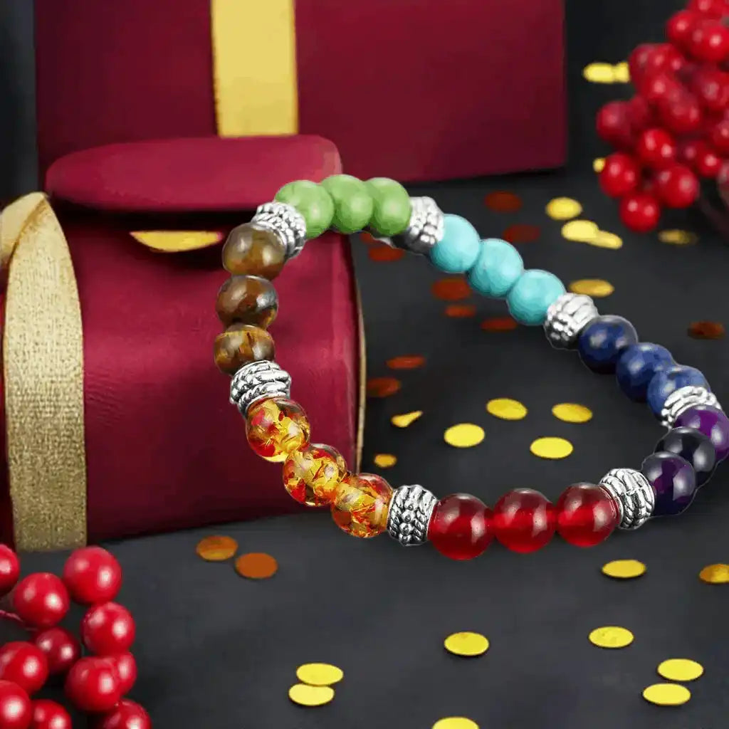 7 Chakra Bracelet Beads Natural Stone Healing Balance Yoga Buddha Prayer Reiki Adjustable Bracelets & Bangles Women Men Jewelry