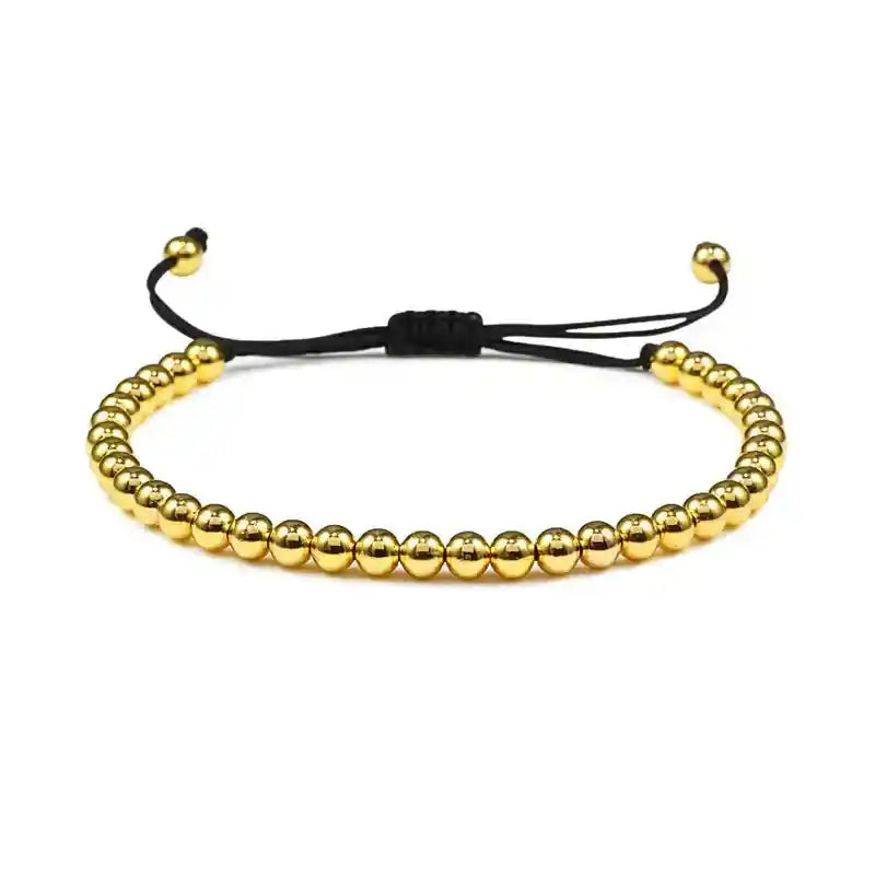 Hematite Beaded Bracelet for Men & Women – Handmade Adjustable Woven Bangle | Energy Healing, Protection & Stylish Gift Style 1