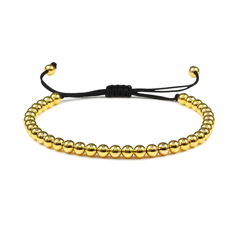 Hematite Beaded Bracelet for Men & Women – Handmade Adjustable Woven Bangle | Energy Healing, Protection & Stylish Gift