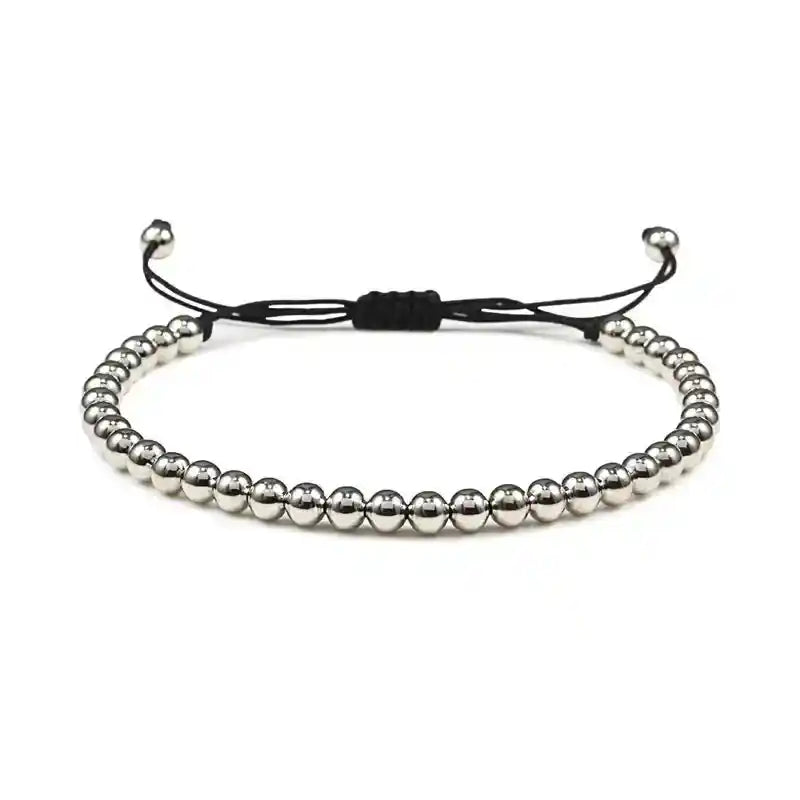 Hematite Beaded Bracelet for Men & Women – Handmade Adjustable Woven Bangle | Energy Healing, Protection & Stylish Gift Style 3
