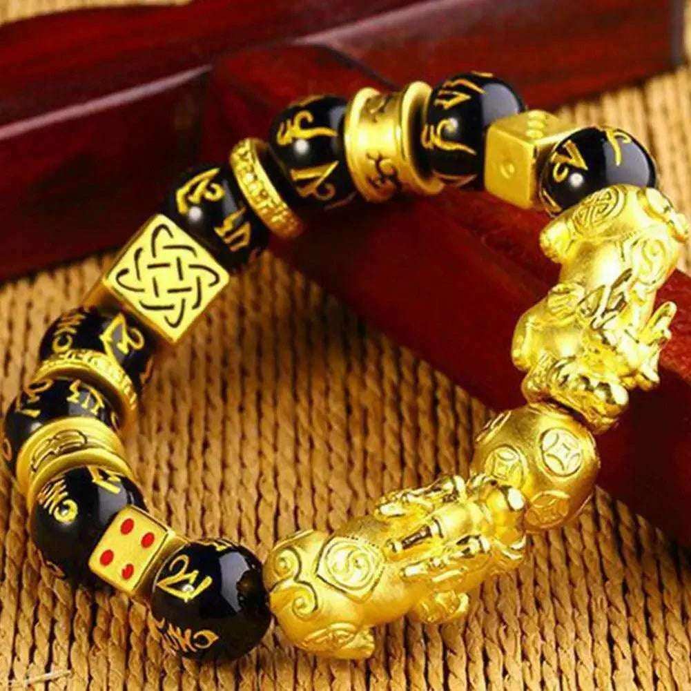Chinese Pixiu Feng Shui Wealth Bracelet Black