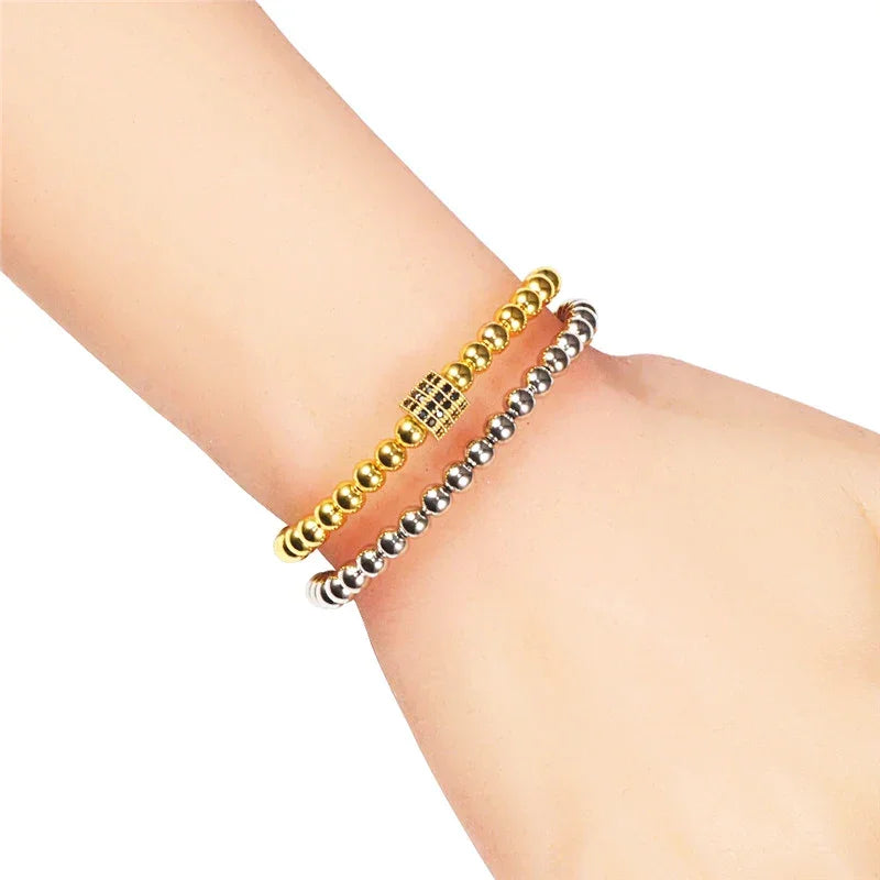 Hematite Beaded Bracelet for Men & Women – Handmade Adjustable Woven Bangle | Energy Healing, Protection & Stylish Gift