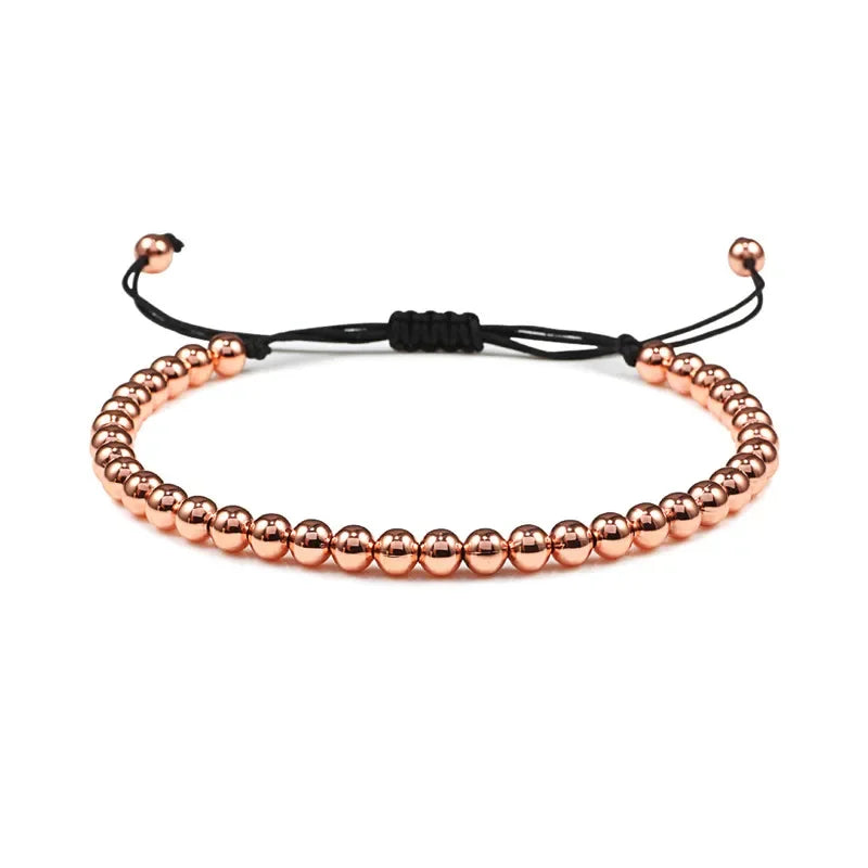 Hematite Beaded Bracelet for Men & Women – Handmade Adjustable Woven Bangle | Energy Healing, Protection & Stylish Gift