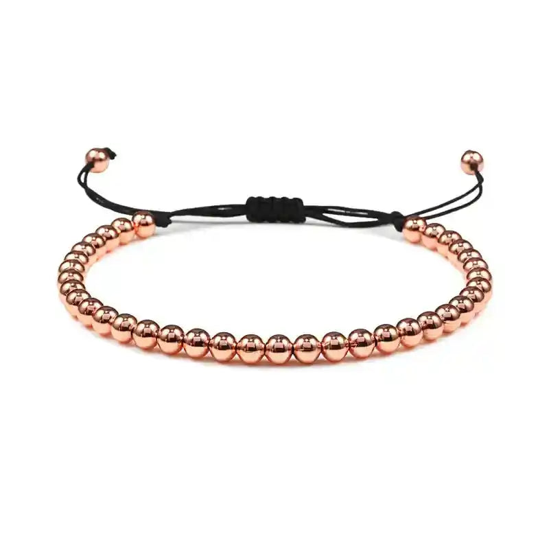 Hematite Beaded Bracelet for Men & Women – Handmade Adjustable Woven Bangle | Energy Healing, Protection & Stylish Gift Style 2