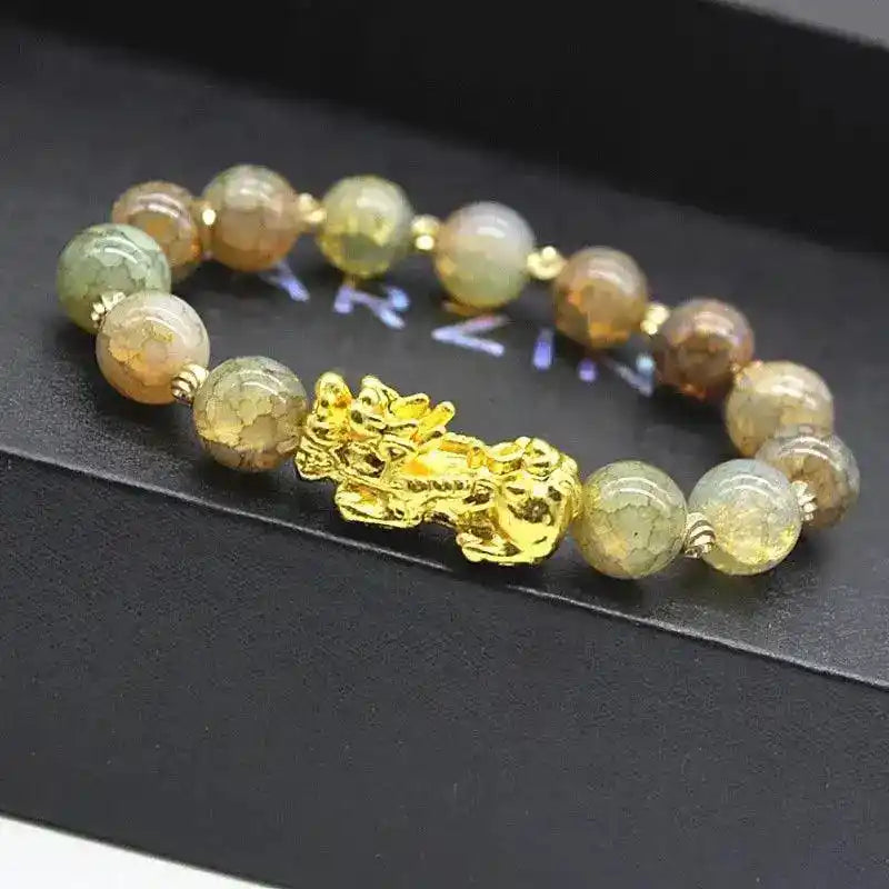 Chinese Pixiu Feng Shui Wealth Bracelet Cyan-blue Bracelet