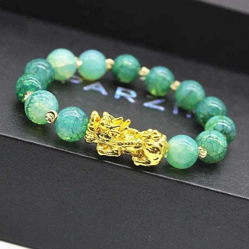 Chinese Pixiu Feng Shui Wealth Bracelet Green Bracelet
