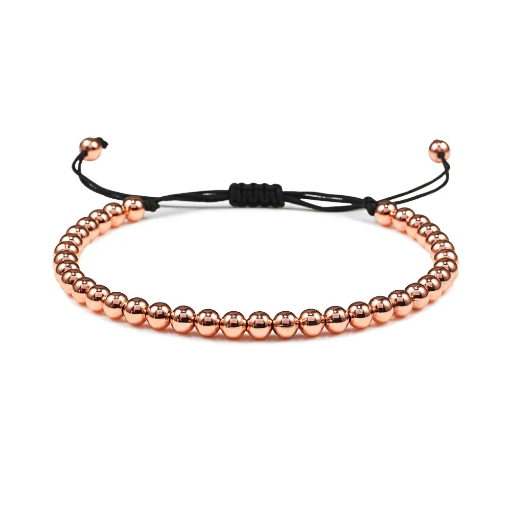 Hematite Beaded Bracelet for Men & Women – Handmade Adjustable Woven Bangle | Energy Healing, Protection & Stylish Gift