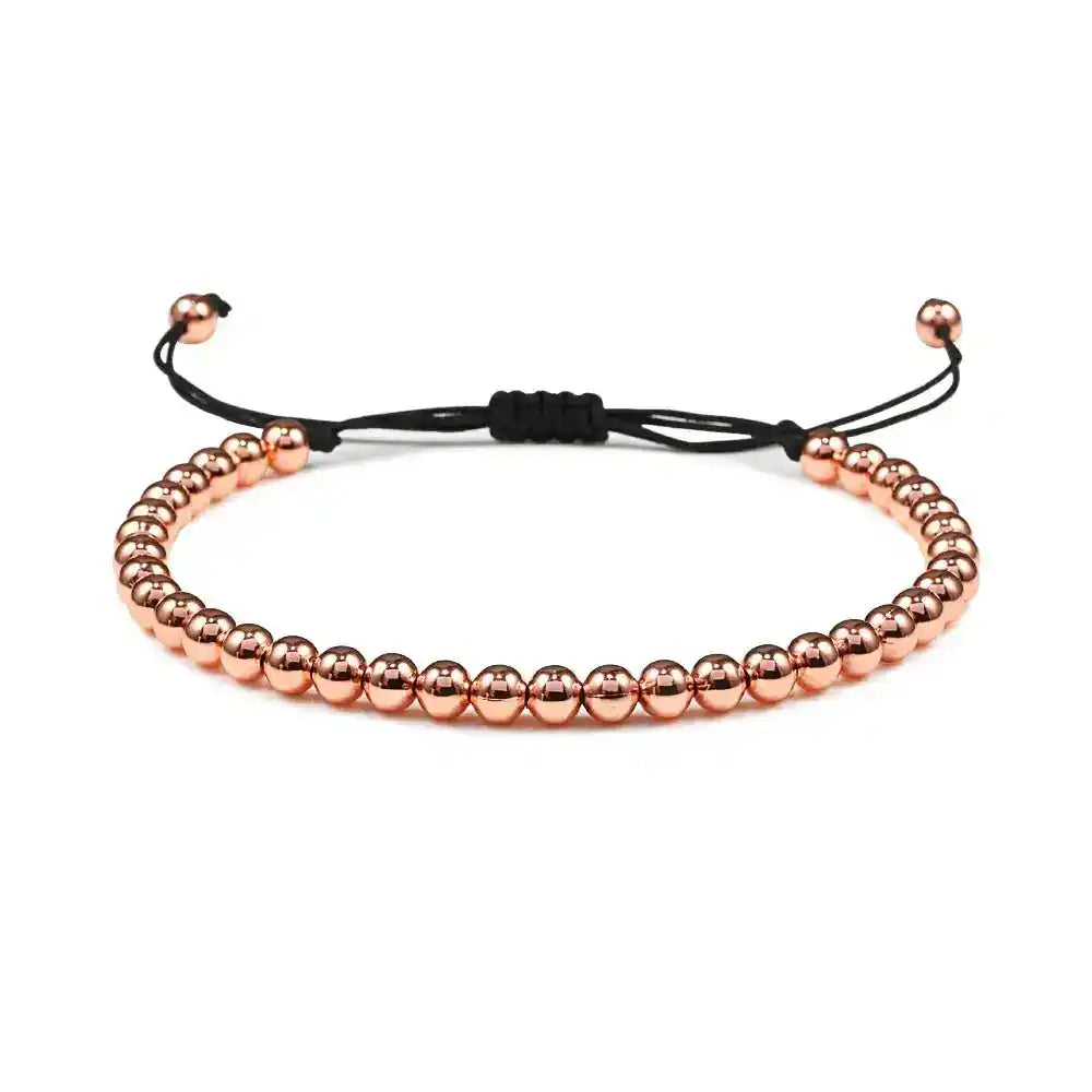 Hematite Beaded Bracelet for Men & Women – Handmade Adjustable Woven Bangle | Energy Healing, Protection & Stylish Gift