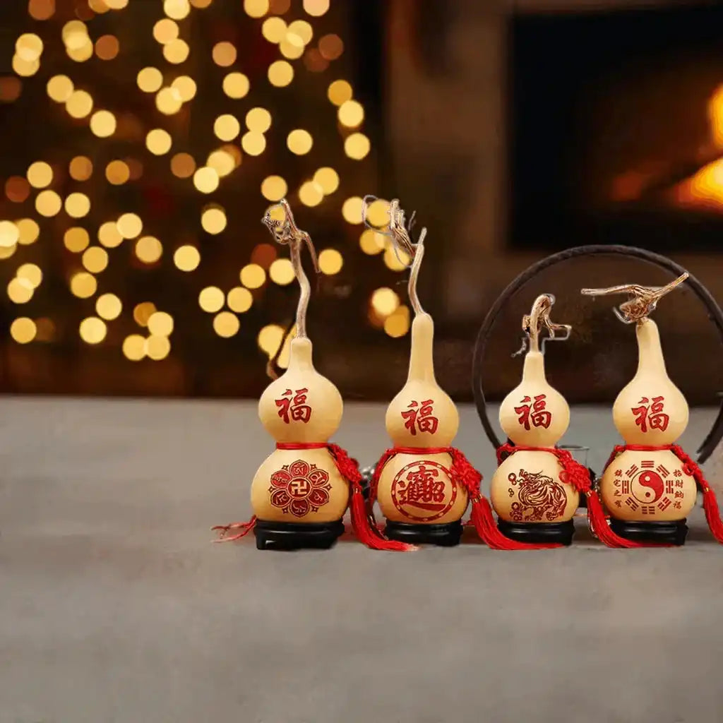 Bring Wealth and Luck Photo Props Yin Yang Feng Shui with Tassel Home Decor Housewarming Gift Gourd Crafts Hanging Ornament