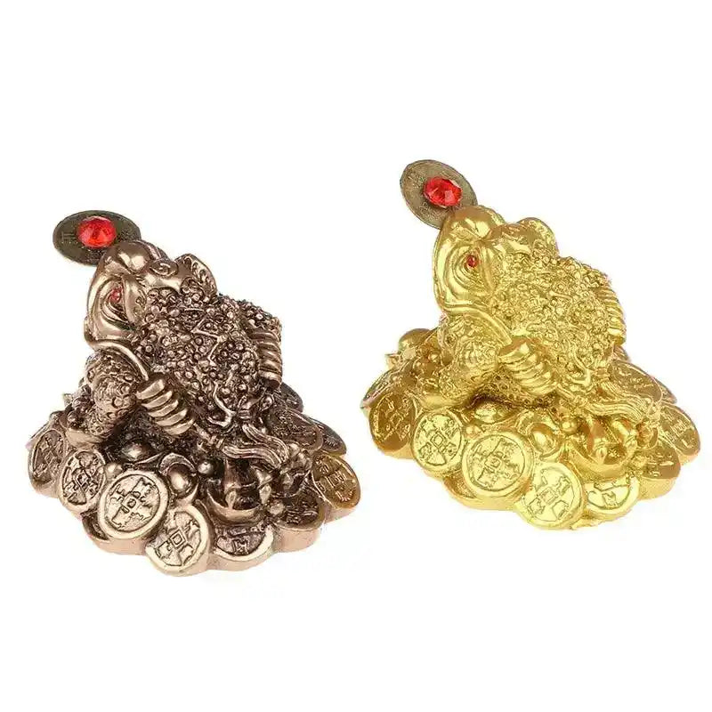 Traditional Chinese Feng Shui Money Toad – Bronze Three-Legged Statue for Wealth and Good Fortune